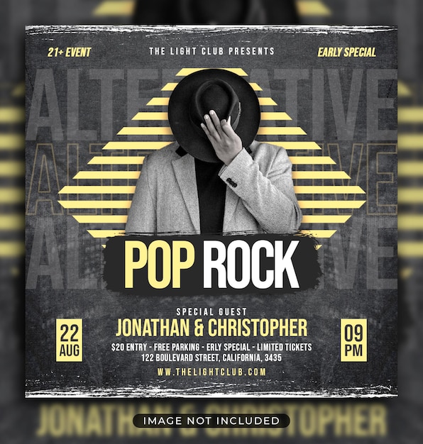 Pop-rock-flyer-social-media-beitragsvorlage