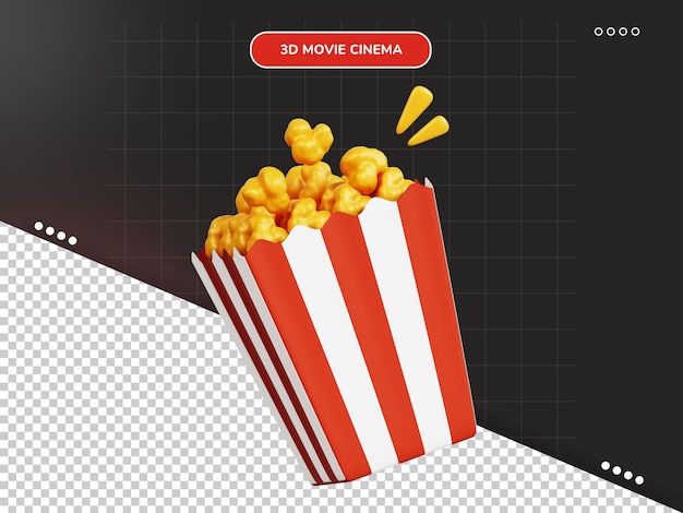 Popcorn 3D-Symbol