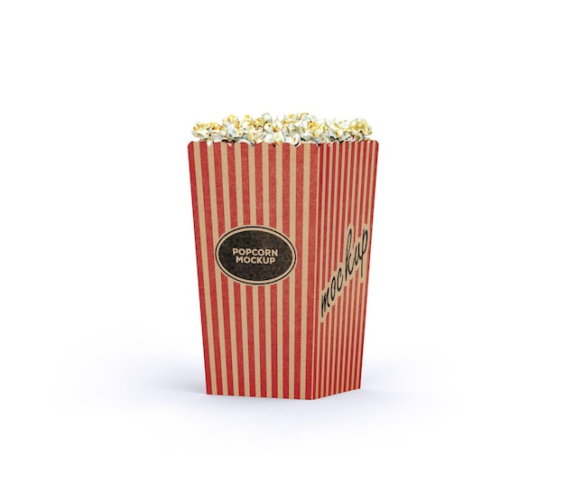 Popcorn Bag Mockup halbe Seitenansicht