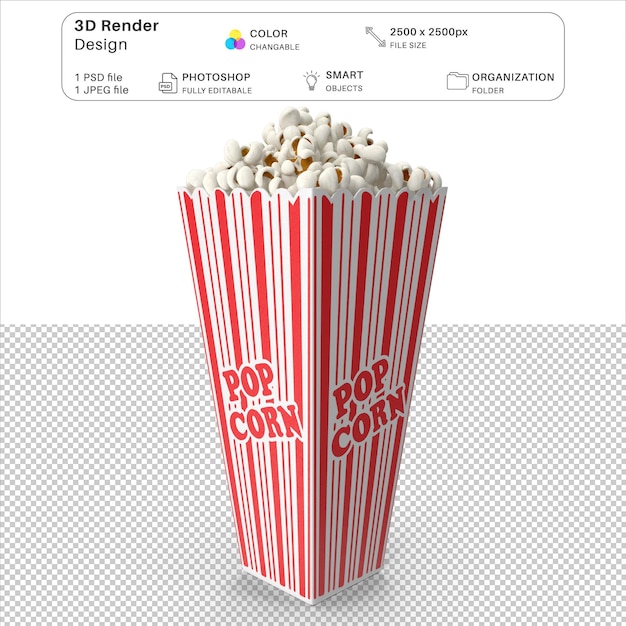 PSD popcorn bucket box 3d-modellierungs-psd