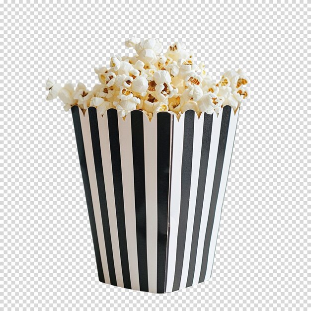 Popcorn em um copo bonito isolado em fundo transparente