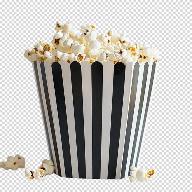 PSD popcorn em um copo bonito isolado em fundo transparente