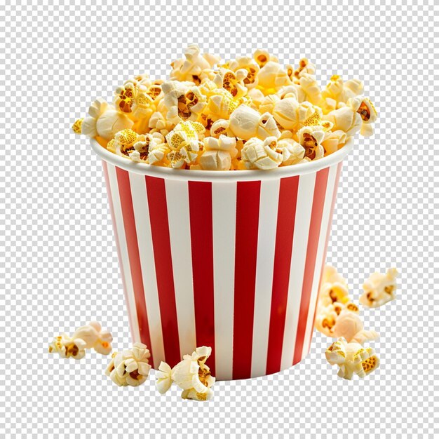 PSD popcorn isolado em fundo transparente dia da popcorn