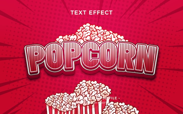 PSD popcorn-texteffekt