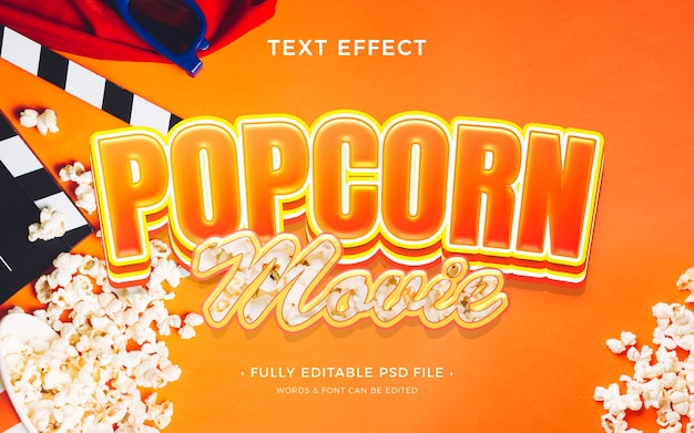 PSD popcorn-texteffekt