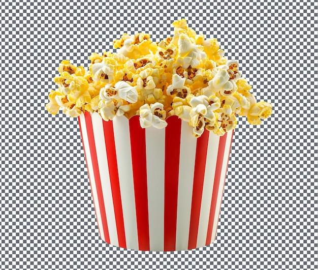 Poppcorn tão delicioso isolado em fundo transparente