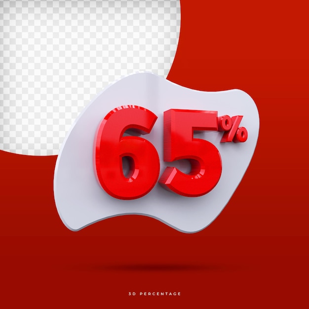 PSD porcentagem de renderização 3d premium