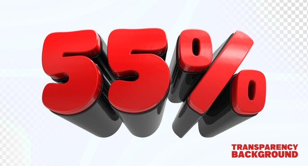 El porcentaje de descuento del 55 por ciento de la venta de Red 3D Render