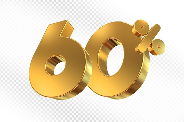Porcentaje de descuento en oro 3D