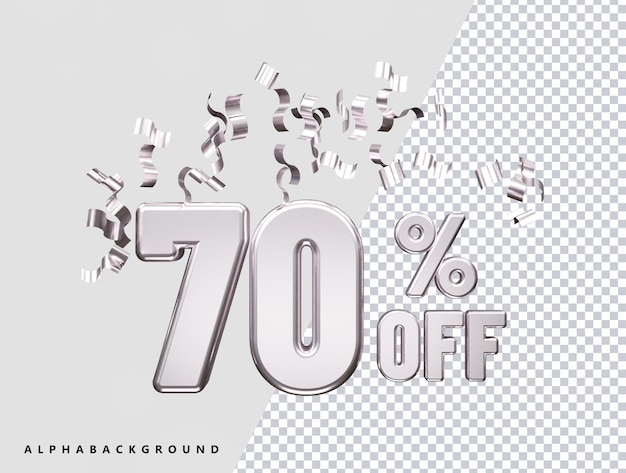 Porcentaje de descuento venta 3d renderizado vector ilustración