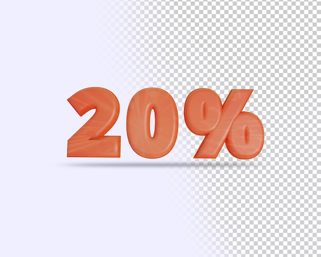 PSD porcentaje de efecto de textos de renderizado 3d