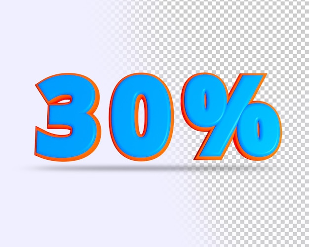 Porcentaje de efecto de textos de renderizado 3d