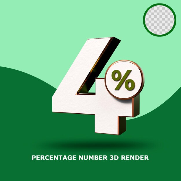 Porcentaje Número 3D Render