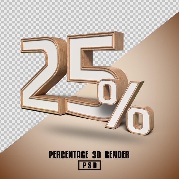 Porcentaje Número 3D Render