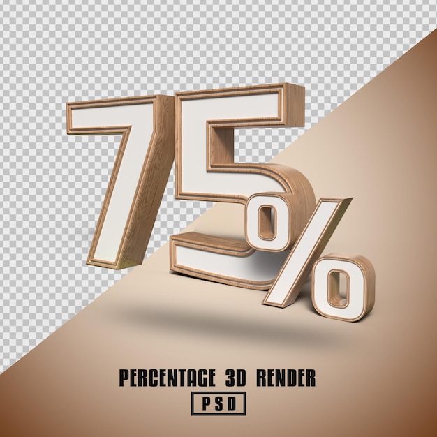 Porcentaje Número 3D Render