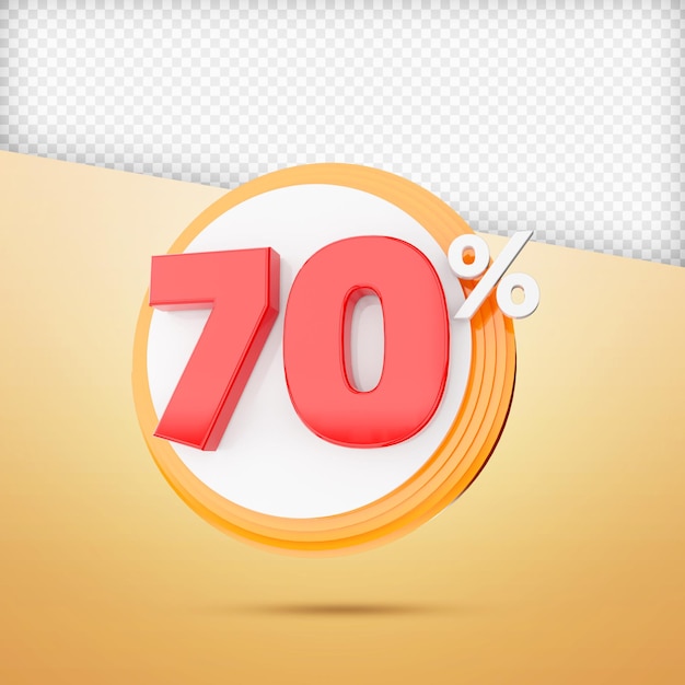 Porcentaje de renderizado 3D premium psd