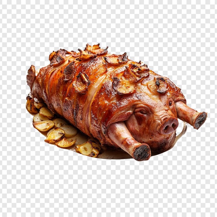 PSD porco de amamentação assado