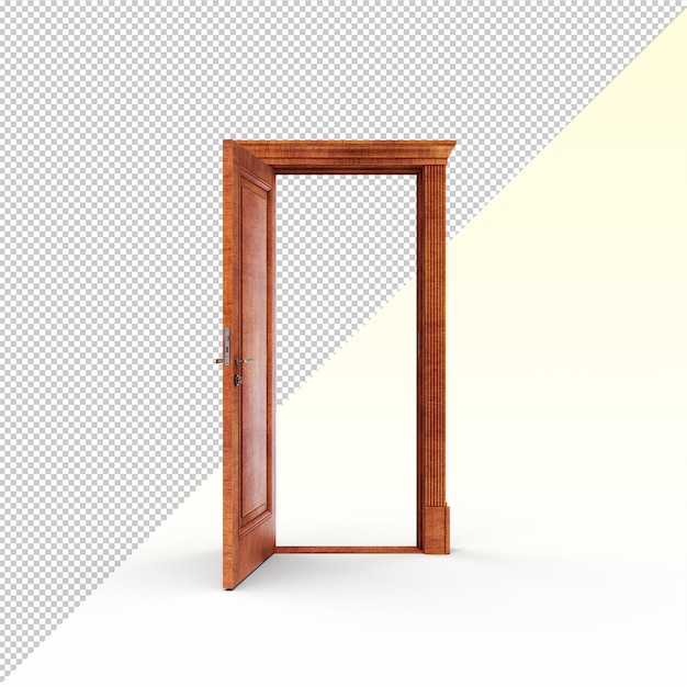 Porta aperta in legno Acajou