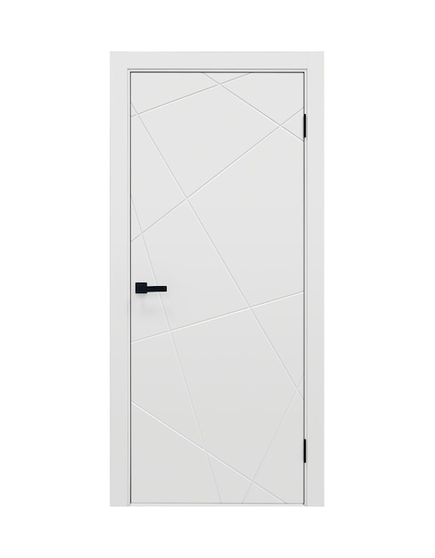 PSD porta branca clássica com design de diamante vista frontal ral 9003