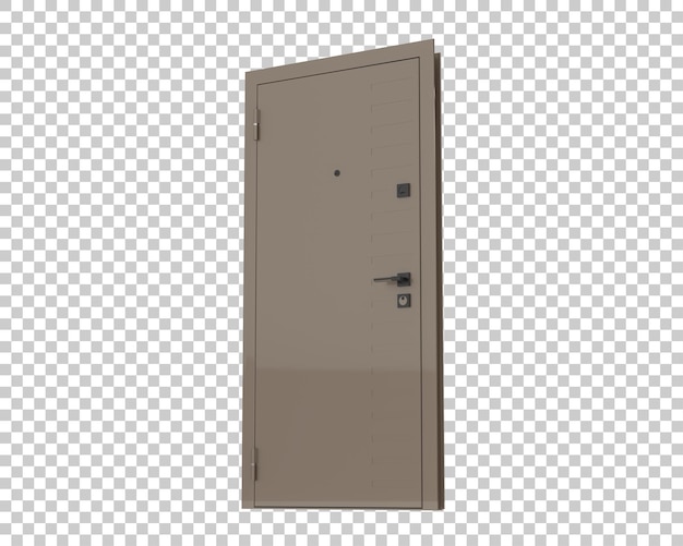 PSD porta da frente isolada em fundo transparente ilustração de renderização 3d