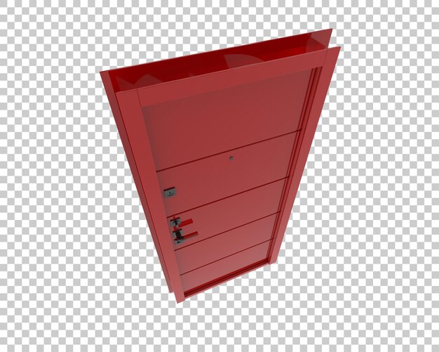 PSD porta da frente isolada em fundo transparente ilustração de renderização 3d