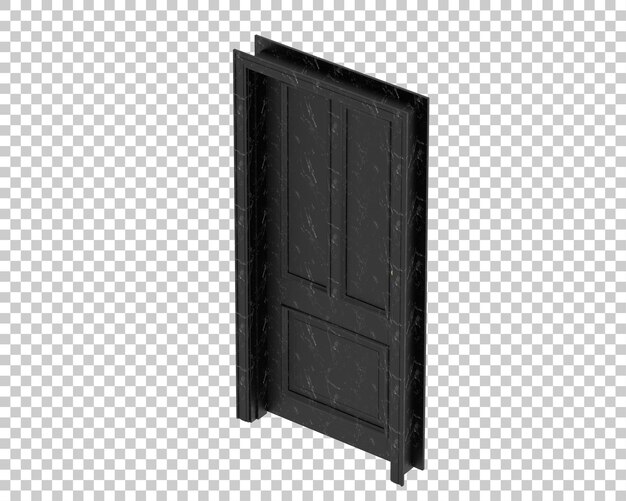 Porta da frente isolada no fundo ilustração de renderização 3d