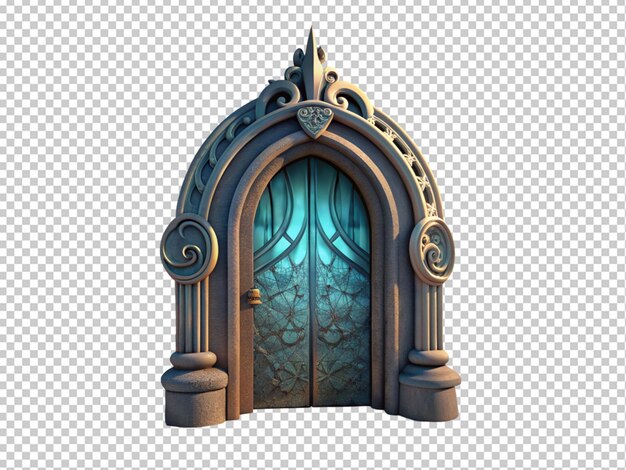 Porta de fantasia em 3d