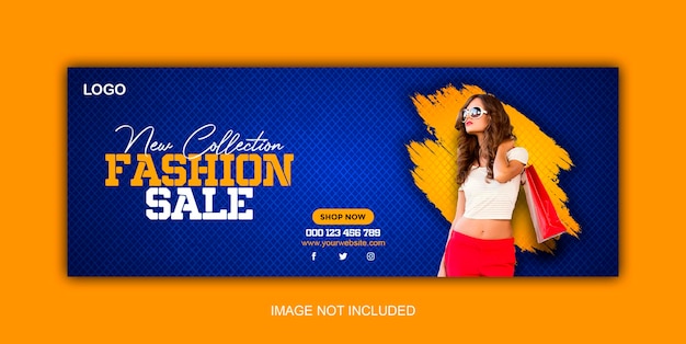 PSD portada de facebook de banner de moda