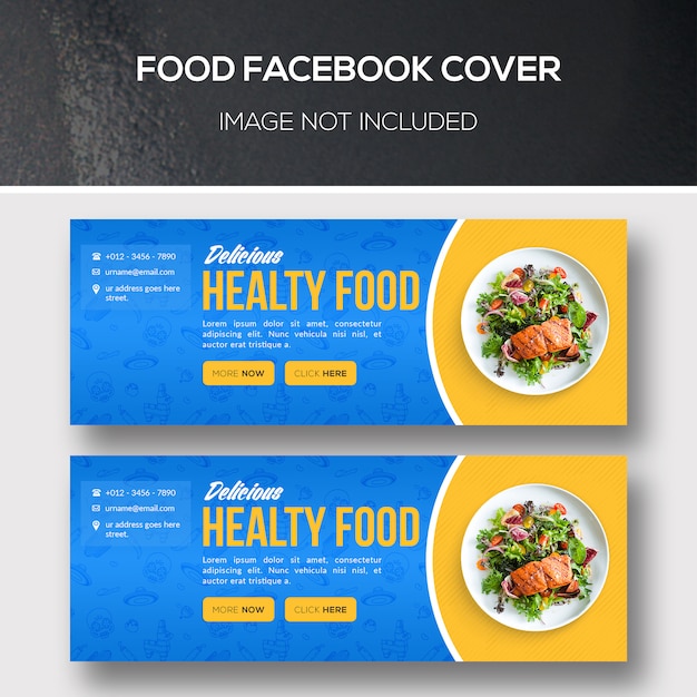 PSD portada de facebook de comida