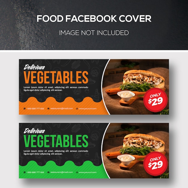 La portada de Facebook de la comida