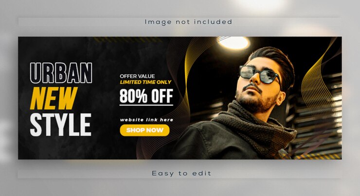 PSD portada de facebook de moda banner web de venta de redes sociales de nueva temporada