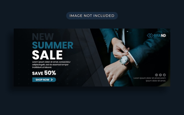 PSD portada de facebook de moda moderna venta de verano y banner web