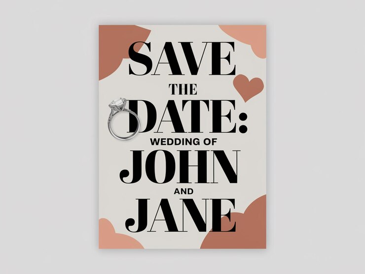 PSD una portada de libro que dice la fecha de la boda