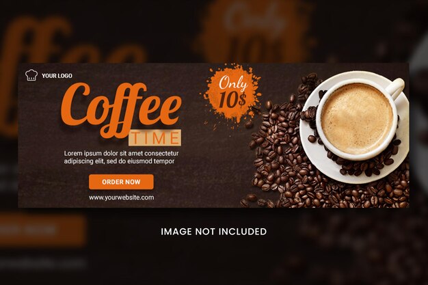 La portada del menú de café faceook