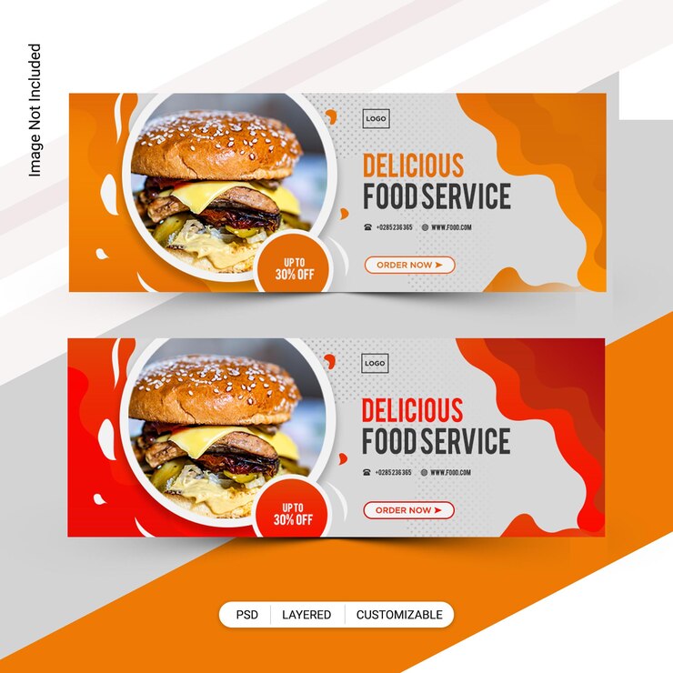 PSD portada de redes sociales de banner web de hamburguesa