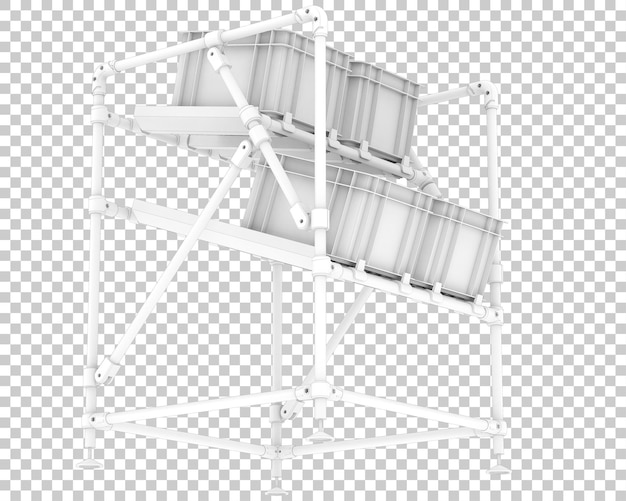 Portafrutta isolato su sfondo trasparente 3d rendering illustrazione