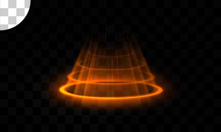 PSD portal de luz sobre fondo transparente