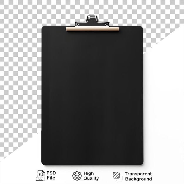 PSD el portapapeles de madera negra aislado sobre un fondo transparente incluye un archivo png