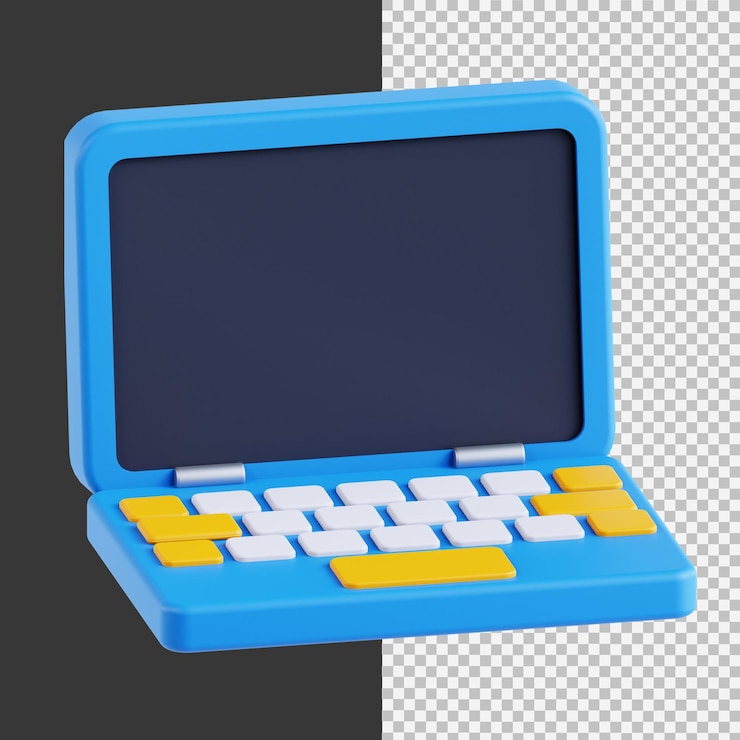 PSD portátil en renderización 3d para la presentación web de activos gráficos u otros
