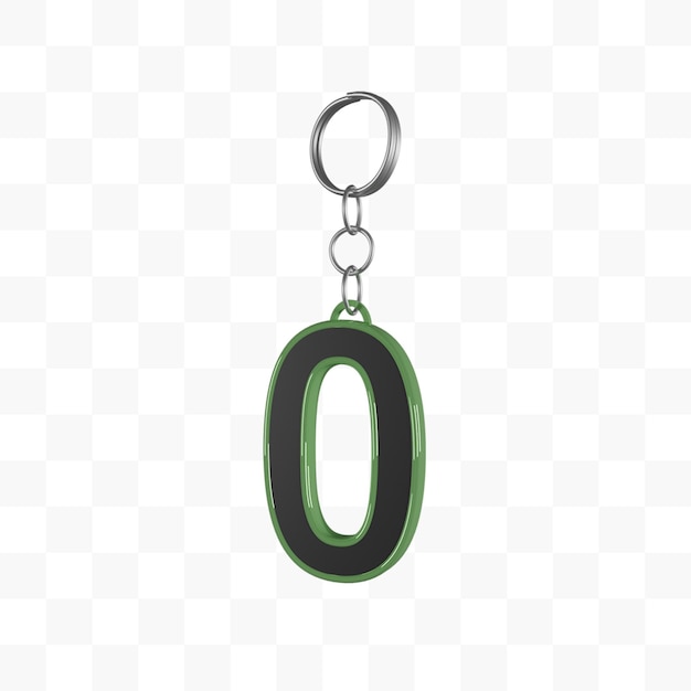 Porte-clés 3D Numéro 0