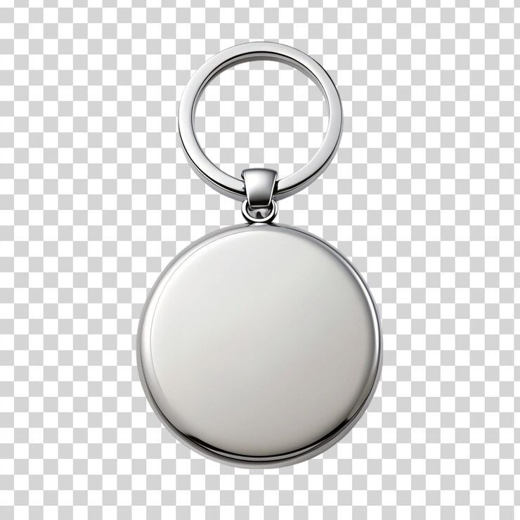 Le porte-clés est isolé sur un fond transparent.