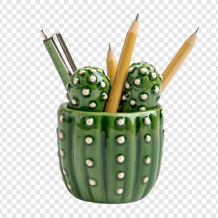 PSD porte-crayon en cactus