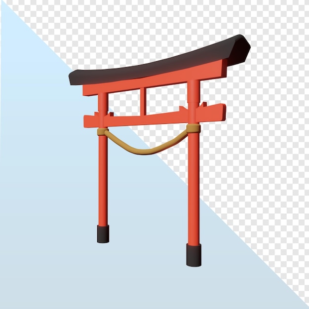 PSD porte du japon torii icône 3d
