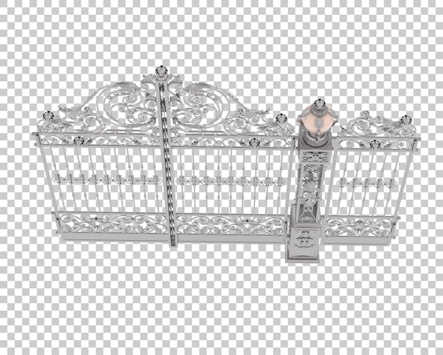 PSD portes en fer isolées sur fond transparent illustration du rendu 3d