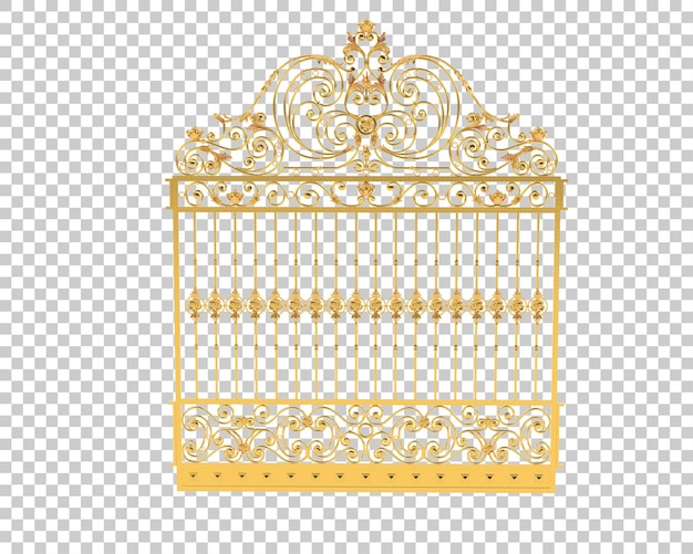 PSD portes en fer isolées sur fond transparent illustration du rendu 3d