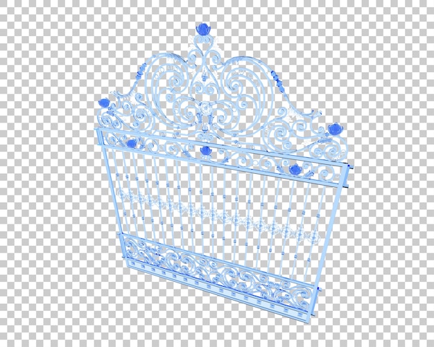 PSD portes en fer isolées sur fond transparent illustration du rendu 3d