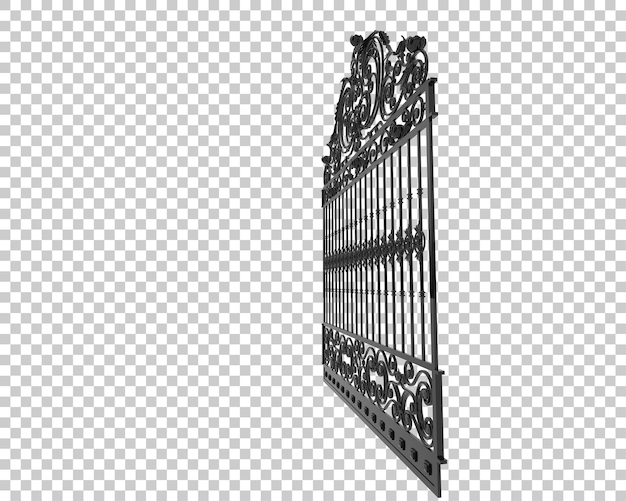 PSD portes en fer isolées sur fond transparent illustration du rendu 3d