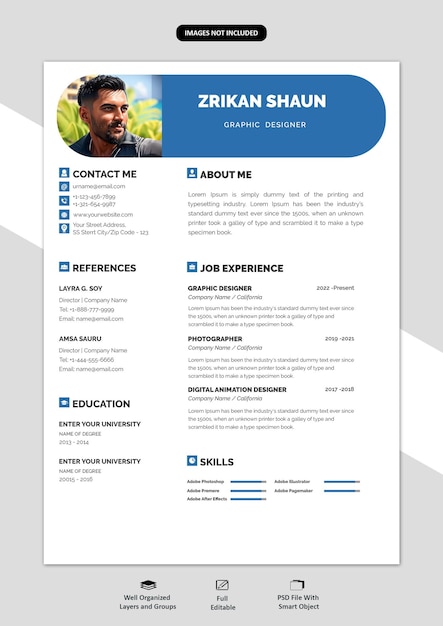 PSD portfolio ou modèle de cv