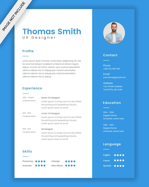 PSD portfolio propre et moderne ou modèle de cv