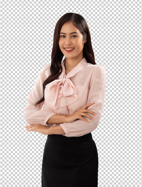 Porträt einer lächelnden asiatischen Frau Psd-Datei